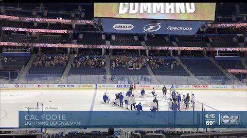 Lightning invite military members to practice for first time