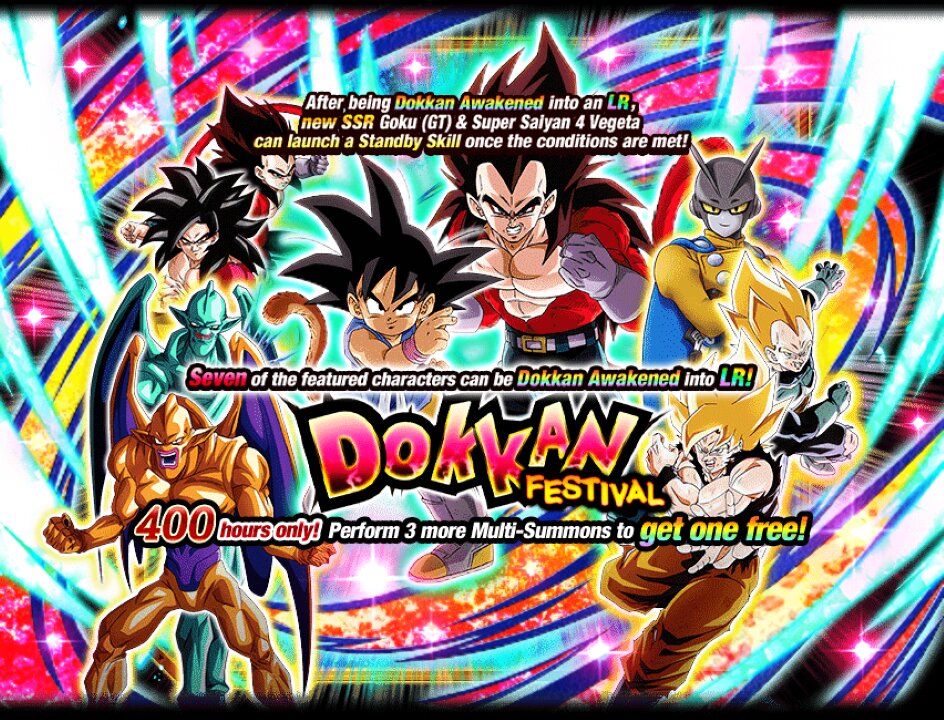 DBZ Dokan Battle: 8th Anni - GT Kid Goku & SSJ4 Vegeta Summons