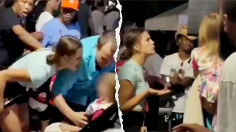 Apparent Harris rallygoer screams at baby in stroller in shocking viral video 