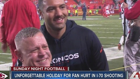 Shooting victim gets to meet John Elway