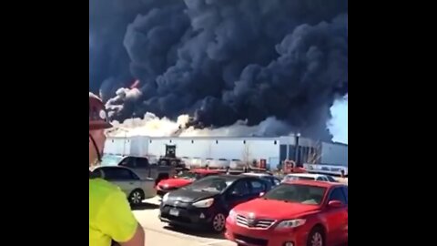 Massive fire at a Walmart in Indianapolis