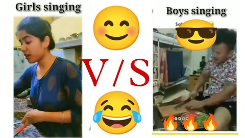 Girl singing VS Boys singing funny memes video Boys vs girls.