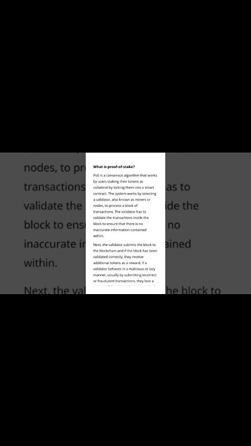 What is a Proof-of-Stake? #cryptomash #cryptomashnews #cryptonews #AnsirAli #viralvideo2022