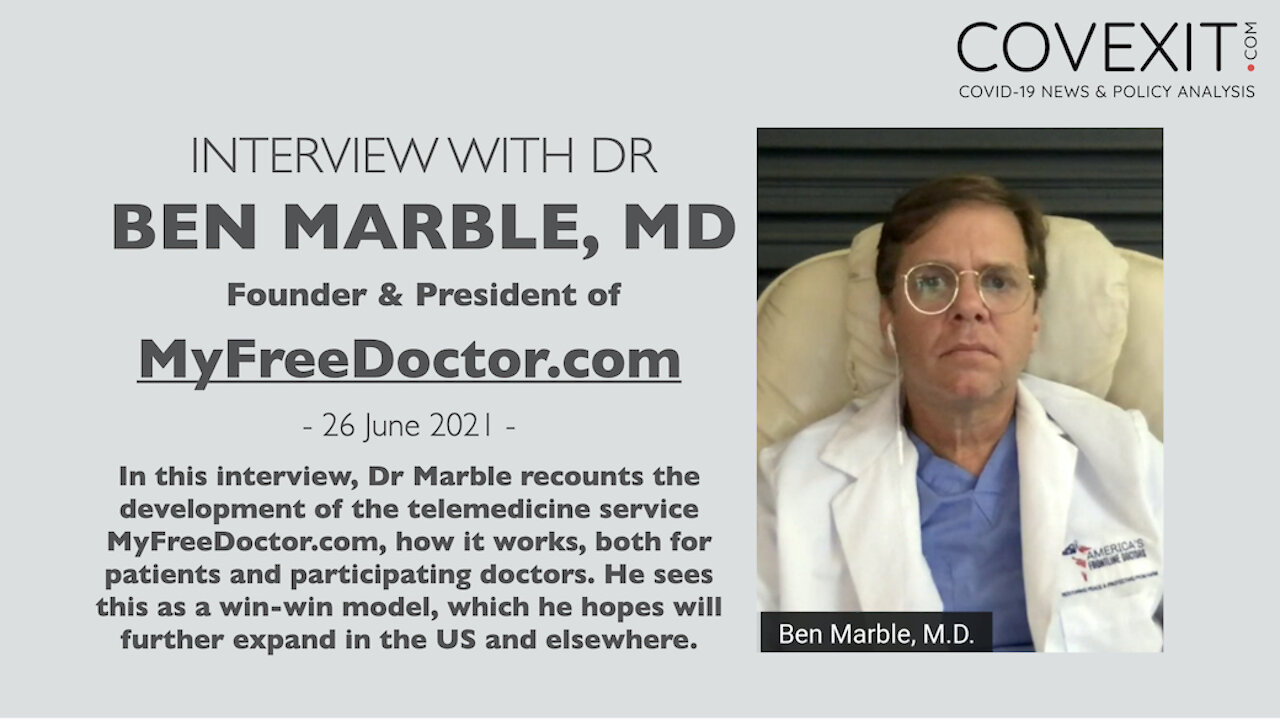 Dr. Ben Marble, Founder & President of MyFreeDoctor.com