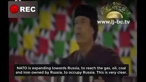 Gaddafi exposing America’s plans for Russia