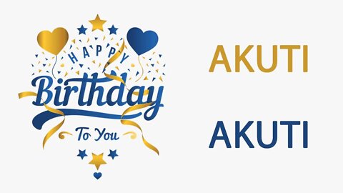 Happy Birthday to Akuti - Hindi Birthday Wish From Birthday Bash