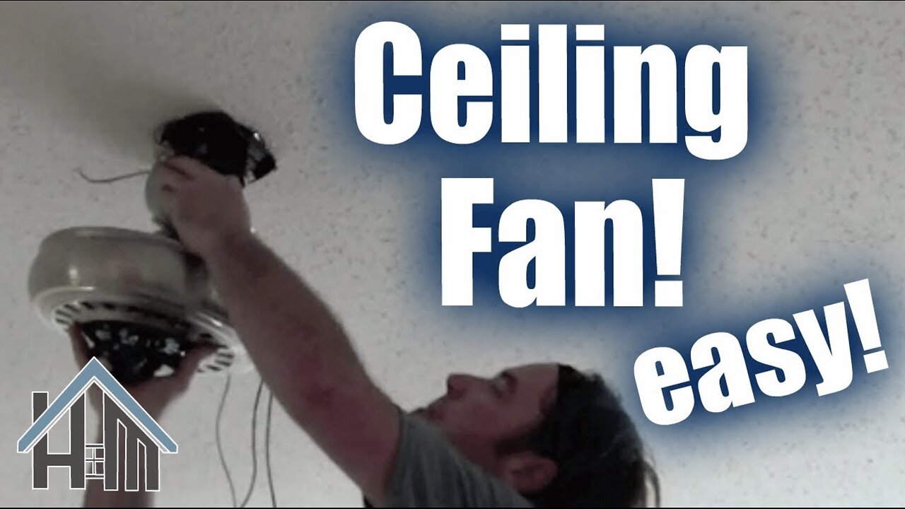 How to install a ceiling fan. replacement fan. Easy! Home Mender. Ceiling Fan install