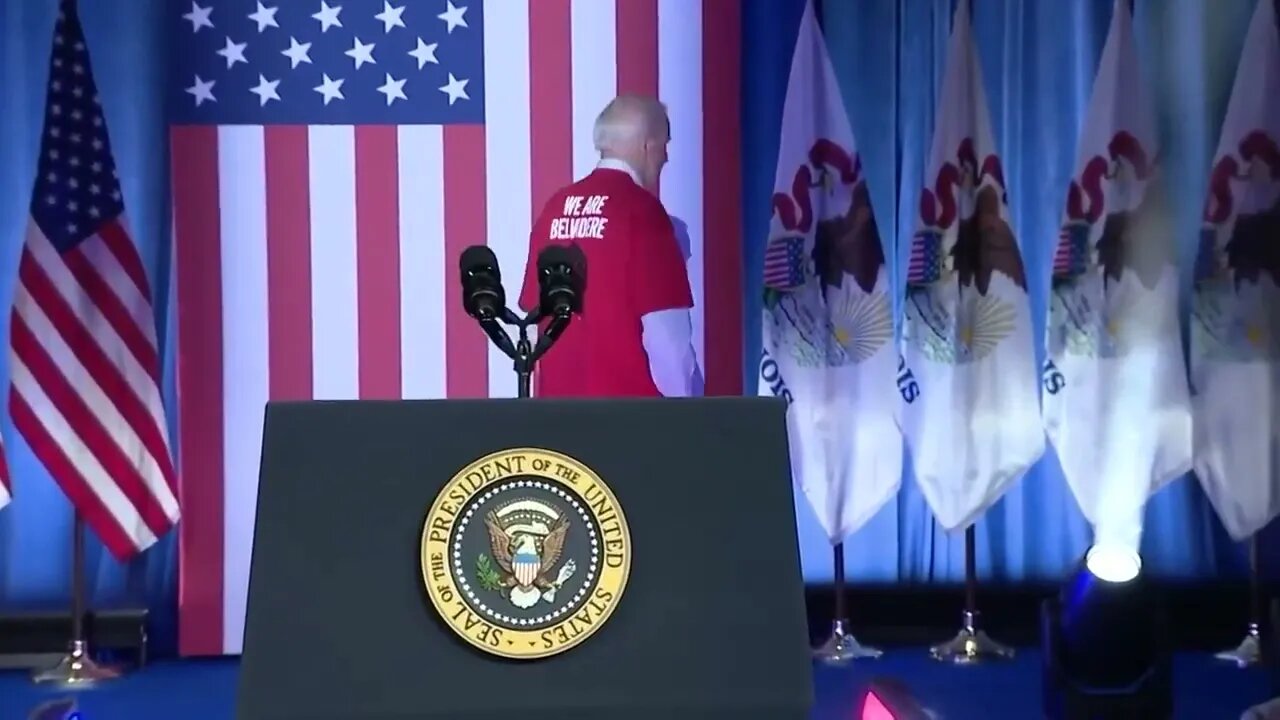 Biden Shows Off His VIGOR By Half-Jogging For Two Steps And Shuffling Off The Stage