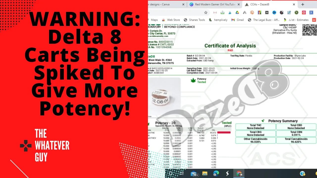 WARNING: Delta 8 Carts Being Spiked To Give More Potency!