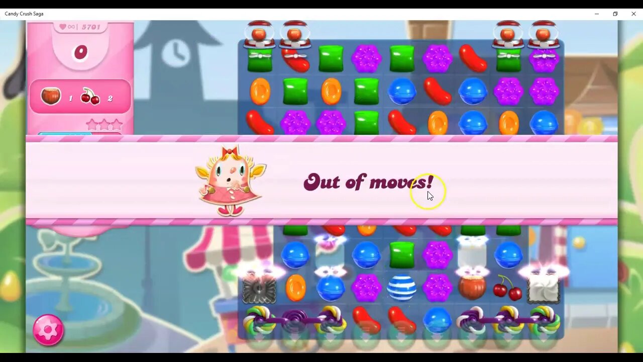 Candy Crush Level 5701 Talkthrough, 30 Moves 0 Boosters