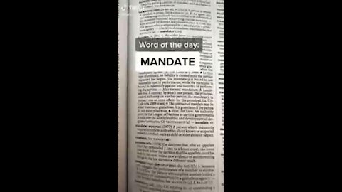 Legal definition of Mandate