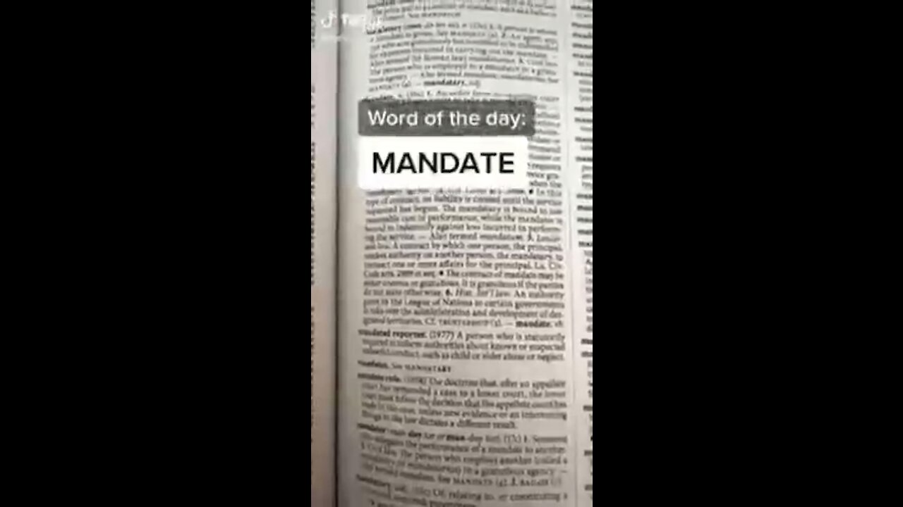 Legal definition of Mandate