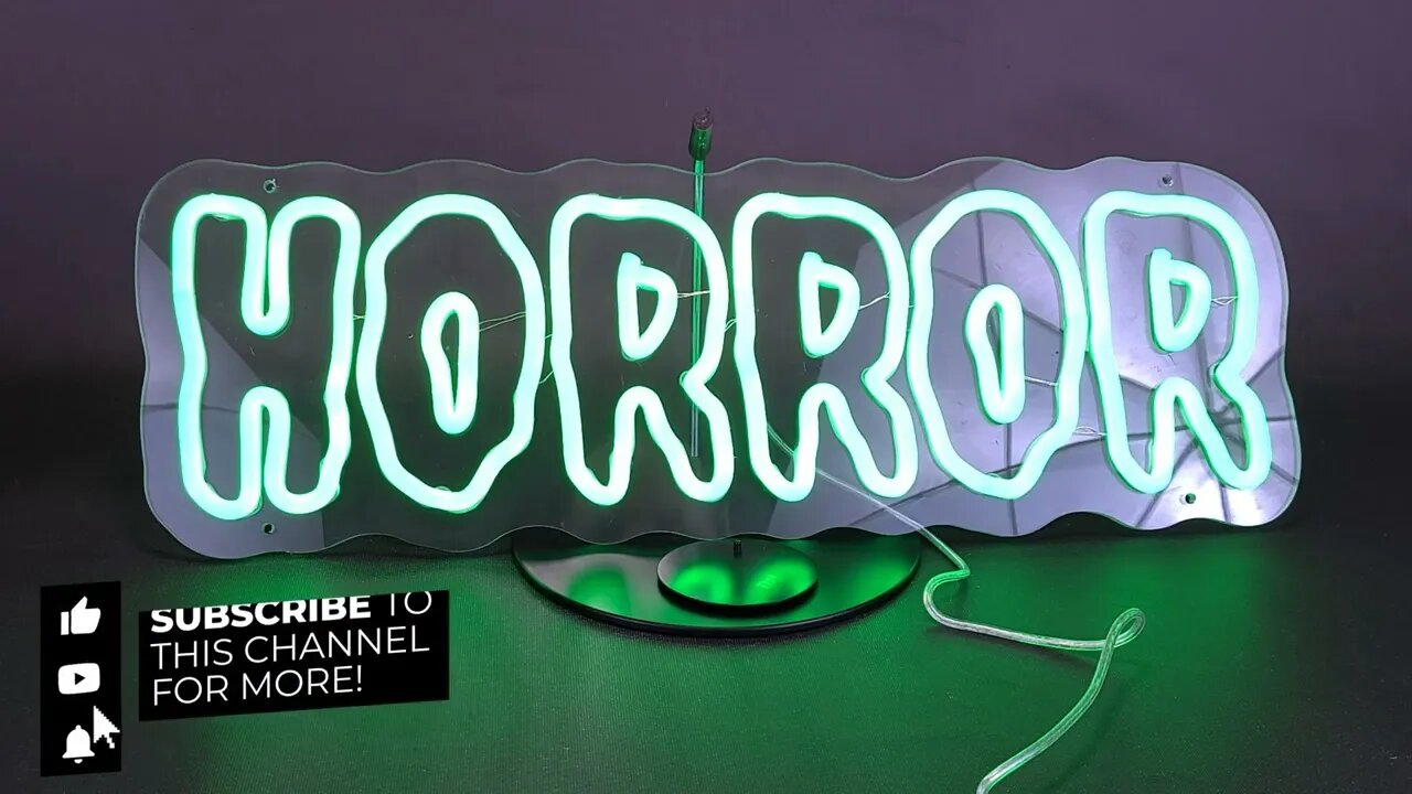 Custom Horror LED Neon Sign by Pumpkingdomstudio | #spookyspot 2023