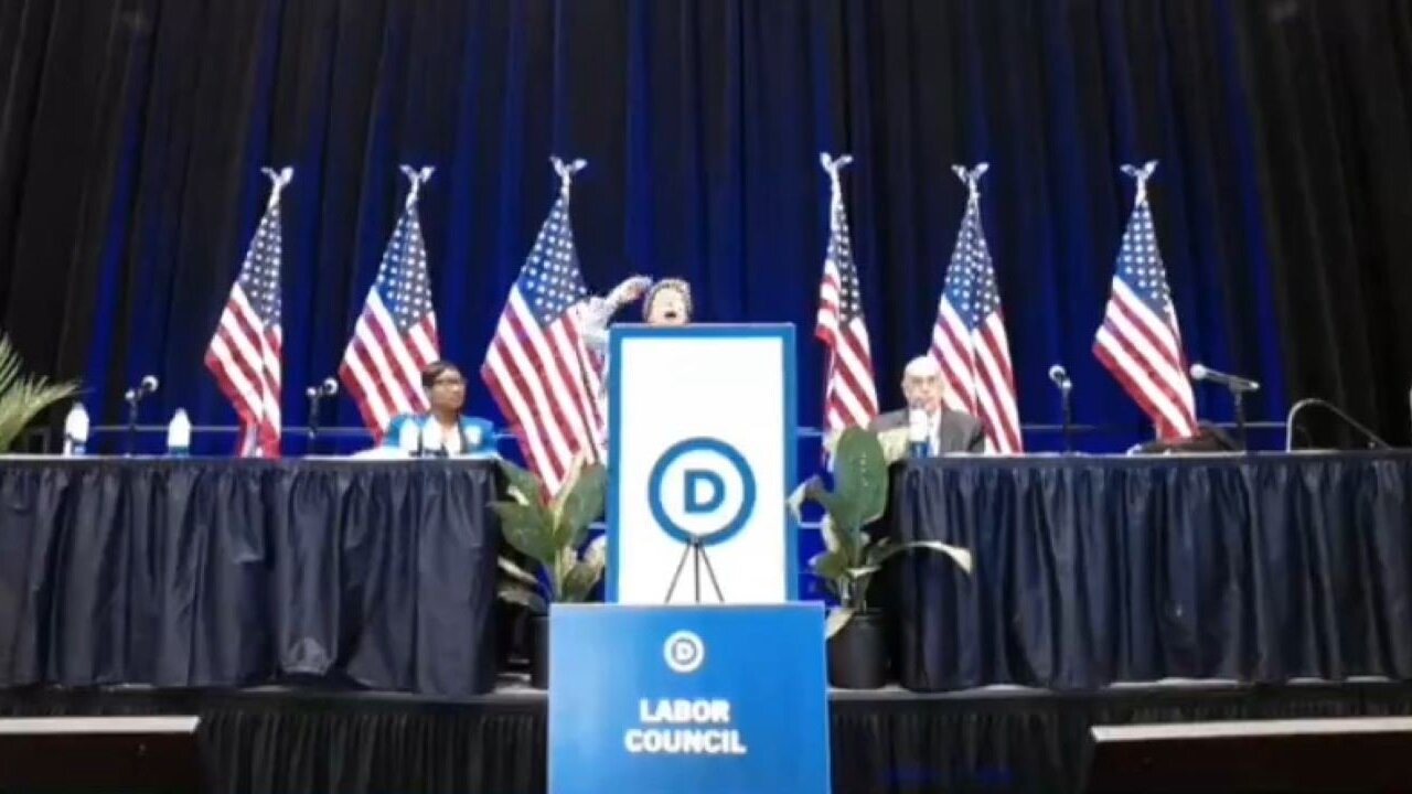 Communist Sermon On A Trampoline: Angry Little Dwarf Randi Weingarten Stumping For Kamala At The DNC