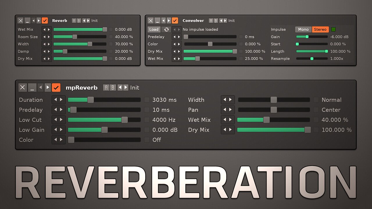 Reverberation - Reverb, mpReverb & Convolver