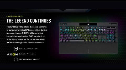 Corsair K70 RGB PRO Wired Mechanical Gaming Keyboard