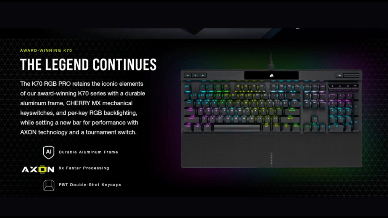 Corsair K70 RGB PRO Wired Mechanical Gaming Keyboard