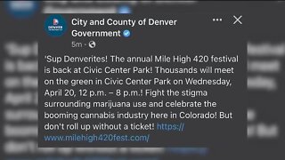 City of Denver addresses questionable post about 4/20 festival