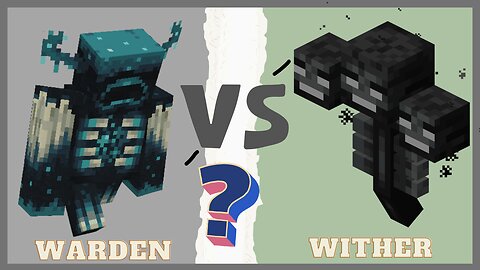 Minecraft mob battle, wither vs warden minecraft #minecraft