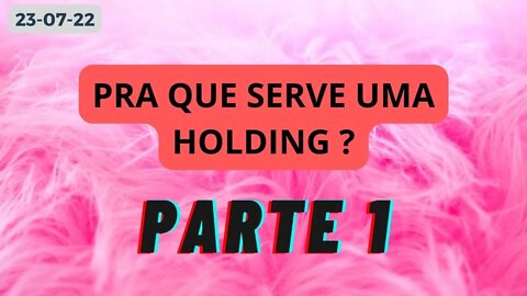 PRA QUE SERVE UMA HOLDING PARTE 1