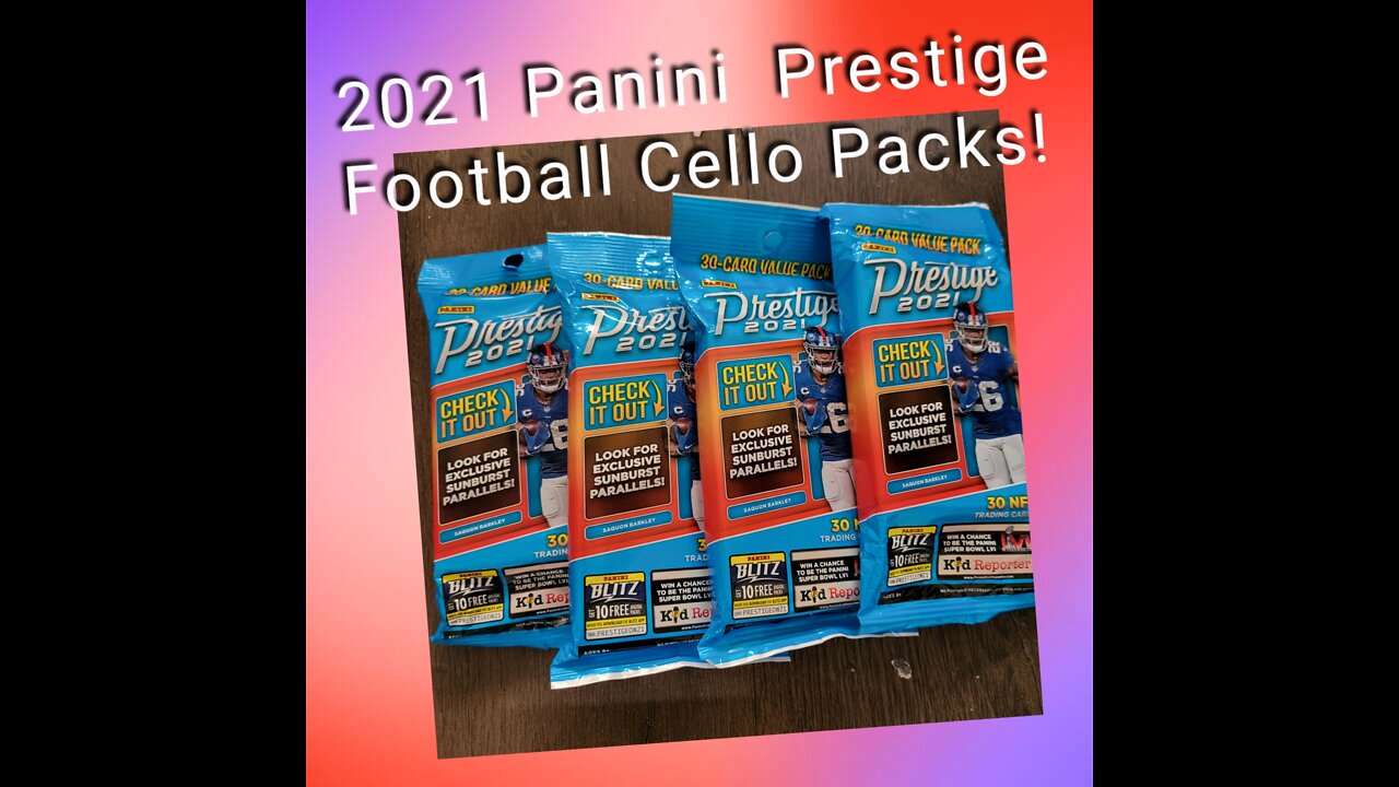 2021 Panini Prestige Football Cello Packs with Sunburst inserts! Hit a nice Trey Lance.