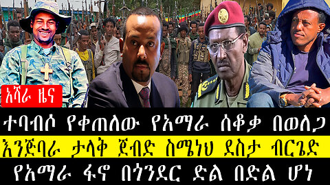 ተባብሶ የቀጠለው የአማራ ሰቆቃ በወለጋ/እንጅባራ ታላቅ ጀብድ ስሜነህ ደስታ ብርጌድ/የአማራ ፋኖ በጎንደር ድል በድል ሆነ