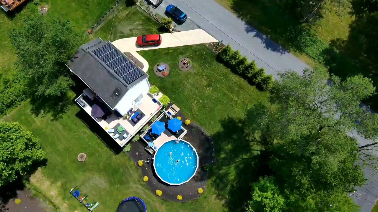 Kids having a ball in the pool. Skydio 2+