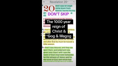 The 1000 yr reign of Christ,Gog & Magog