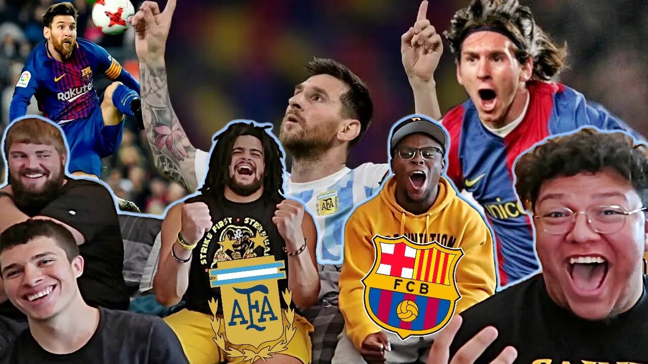 AMERICAN FOOTBALL PLAYERS REACT TO MESSI LEGENDARY MOMENTS