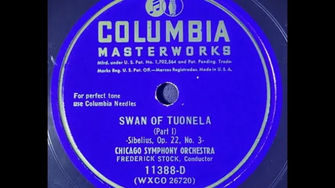 Chicago Symphony Orchestra, Frederick Stock, Jean Sibelius – Swan of Tuonela