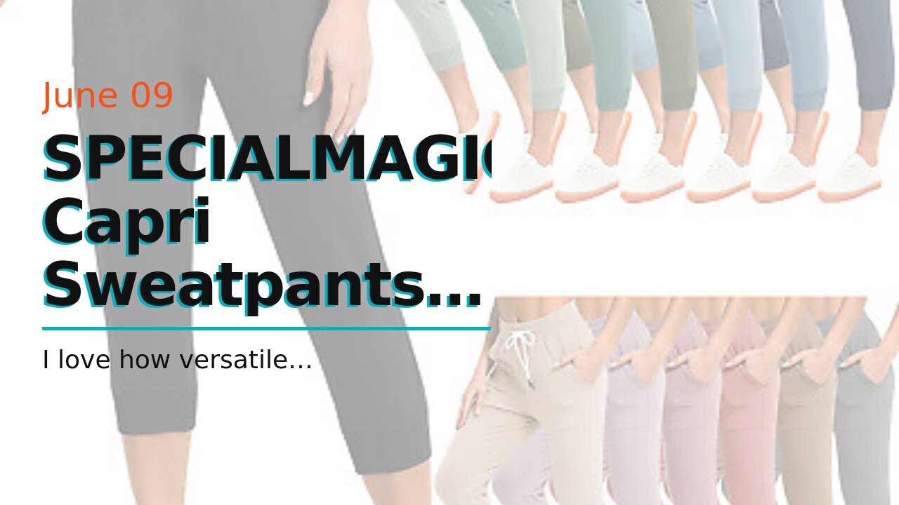 SPECIALMAGIC Capri Sweatpants for Women Casual Capri Pants Capri Joggers Sports Pants Cropped J...