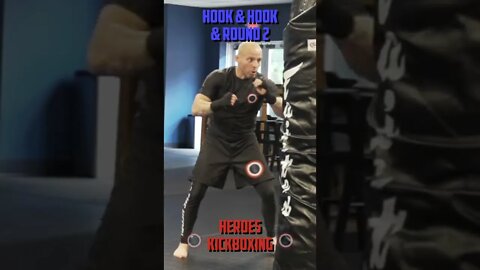 Heroes Training Center | Kickboxing & MMA "How To Double Up" Hook & Hook & Round 1 - Back | #Shorts