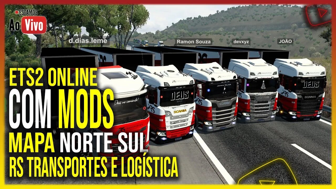 🔴 ETS2 1.44 MULTPLAYER MAPA NORTE SUL RS TRANSPORTES EURO TRUCK SIMULATOR 2 1.44