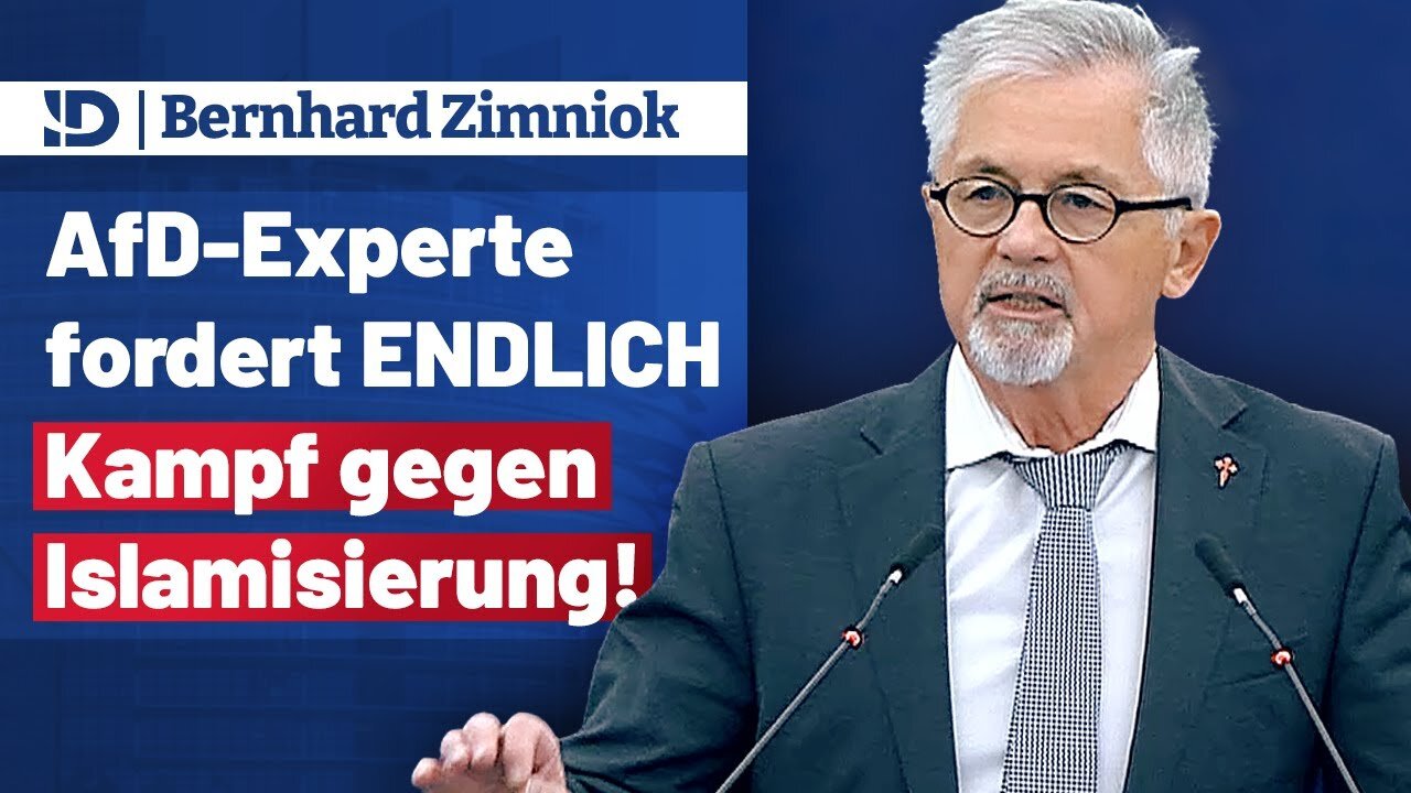 𝐁𝐞𝐫𝐧𝐡𝐚𝐫𝐝 𝐙𝐢𝐦𝐧𝐢𝐨𝐤 ▶️ AfD-Experte fordert ENDLICH Kampf gegen Islamisierung!@AfD im EU-Parlament🙈