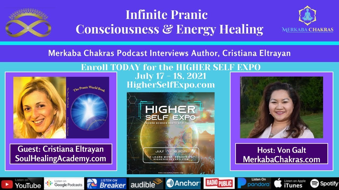 Infinite Pranic Consciousness & Energy Healing w/Cristiana Eltrayan: Merkaba Chakras Podcast #63