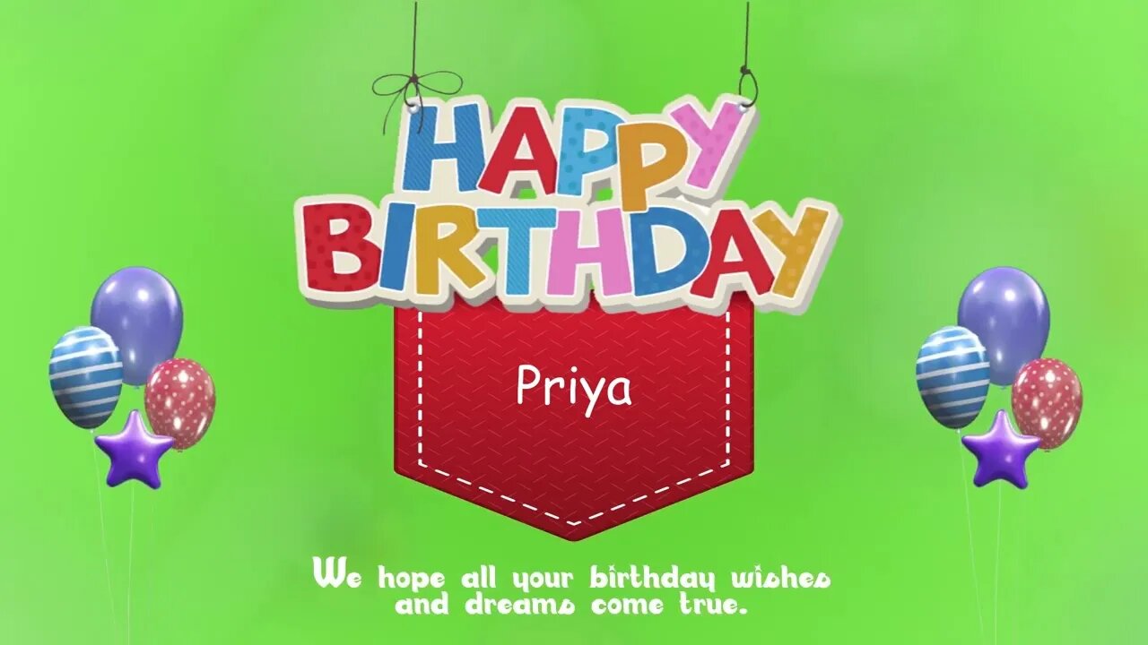 Wish you a Very Happy Birthday Priya