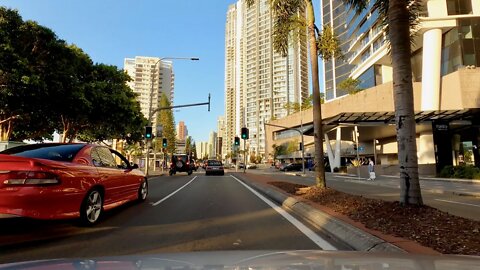 Driving on Gold Coast Highway - From Miami to Southport | Queensland - Australia