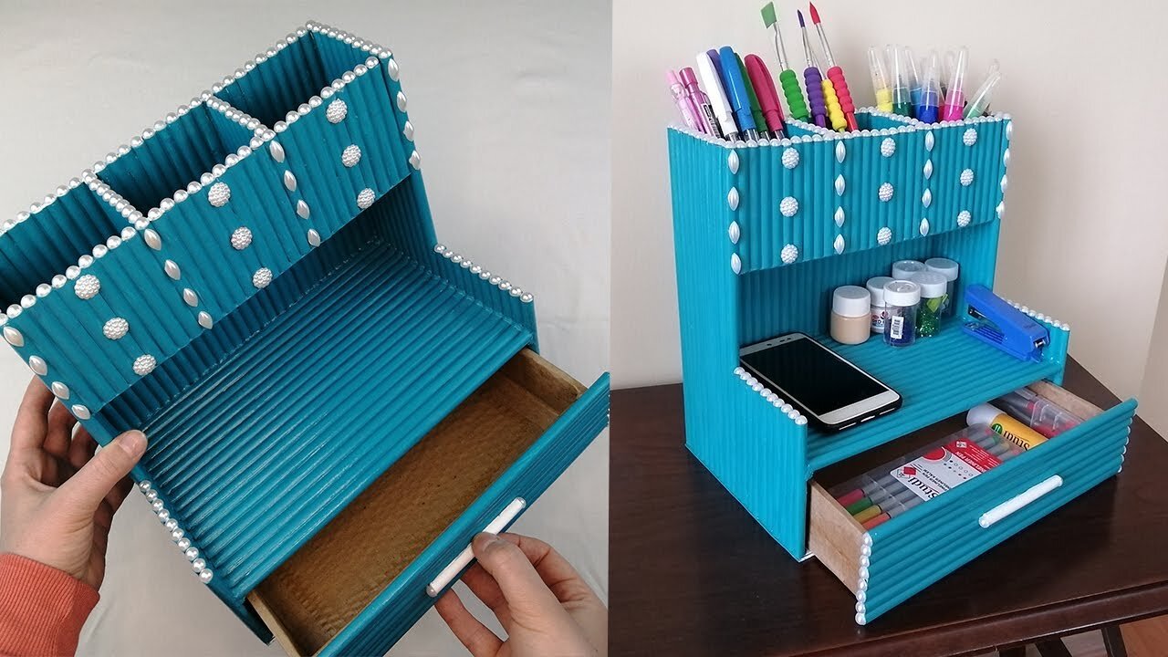 Desktop Organizer Waste Paper - Paper Craft - Pen Holder Organize