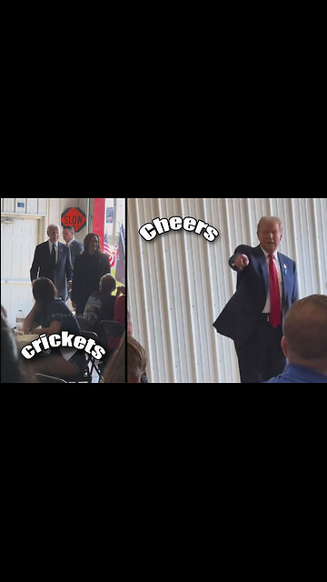 Joe Biden Kamala Harris Walk Into A Fire Station To Silence Donald Trump Gets Cheers