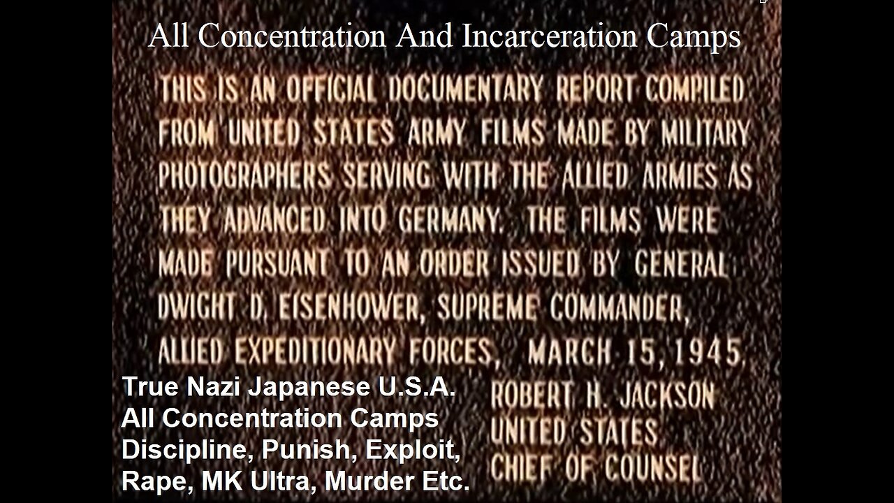 Nazi-Japanese-U.S.A. Concentration Camps Discipline, Punish, Exploit And Murder