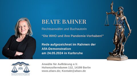 Beate Bahner: Die WHO und ihre Pandemie vorhaben!