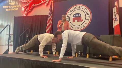 Hey Joe, 87-year-old Sen. Chuck Grassley battles Sen. Tom Cotton, 44, in push-up challenge.