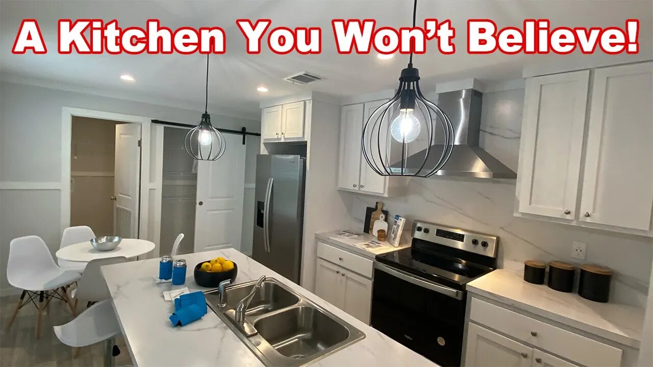 ONE OF A KIND kitchen! Perfect Manufactured Home for Your Property. A Mobile Home Tour.