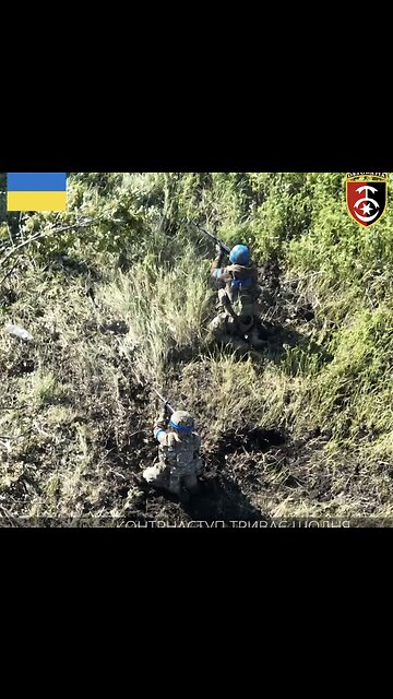 AFU taking over Russian position destroying enemy forces