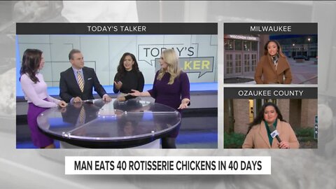 Today's Talker: Man eats 40 rotisserie chickens