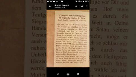Weihegebet an die Muttergottes als die Siegreiche Königin der Welt