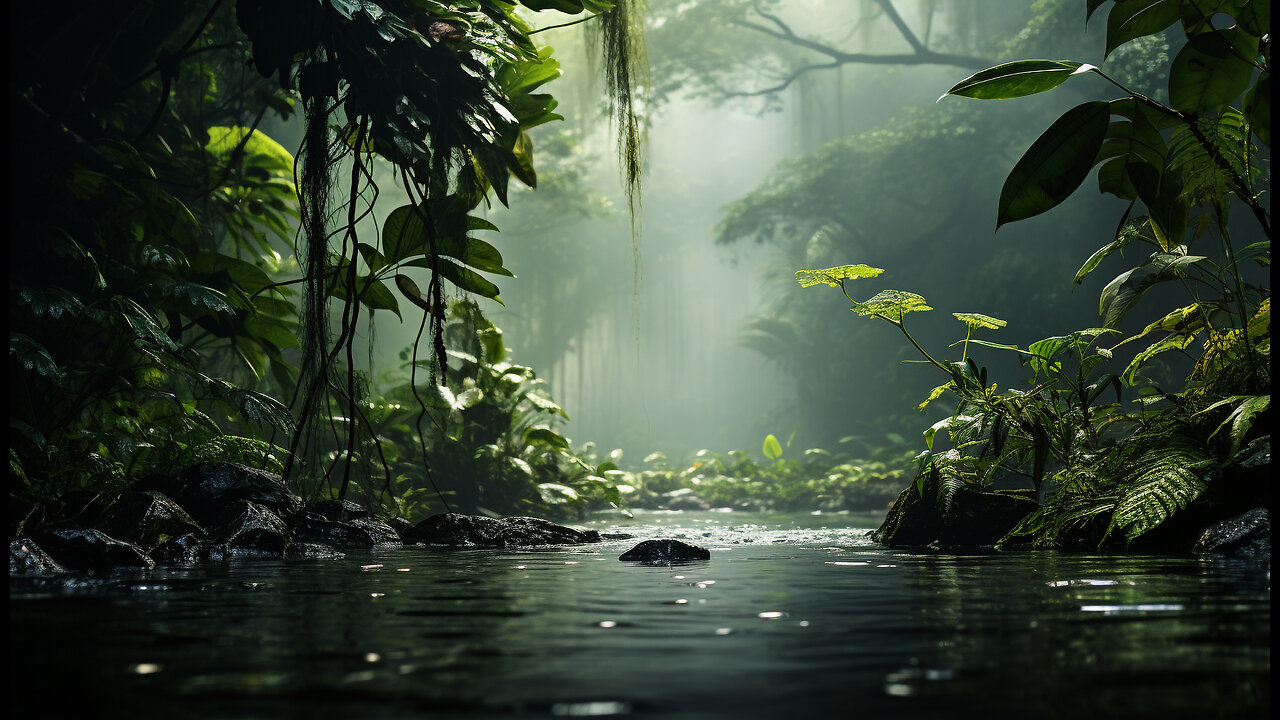 Relaxing Music-Relaxing Jungle Sound With Birds, Nature -Meditation & Stress Relief
