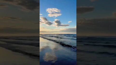 Tide going out at the beach