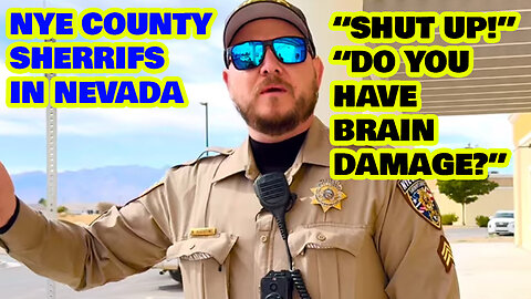 TYRANT COP: "SHUT UP! ARE YOU BRAIN DAMAGED?" YOUR TAXES FEED HIM!