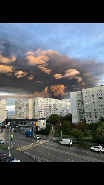 Ukraine war footage: Suspected drone strike triggers massive fire in Russian-occupied Crimea